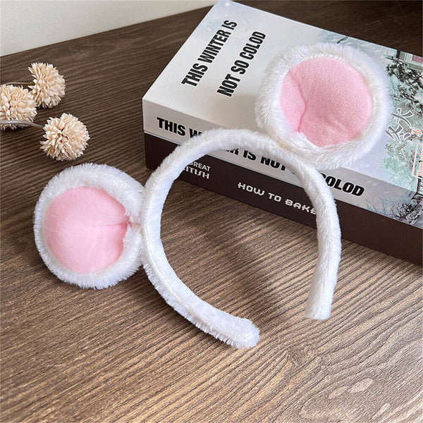 Women Cute Mouse Ear Headband Girls Makeup Hairband Birthday Party Hair Decors