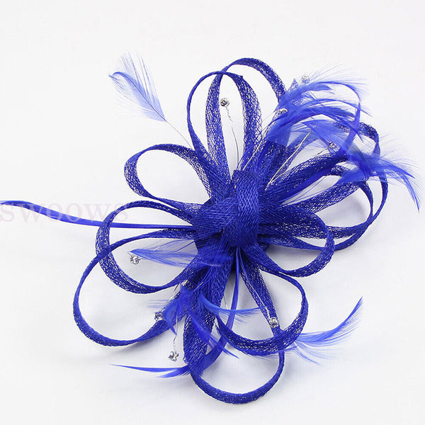 Feathers Hair Clip Feather Flower Headband Fascinator Hat Tea Party Headband