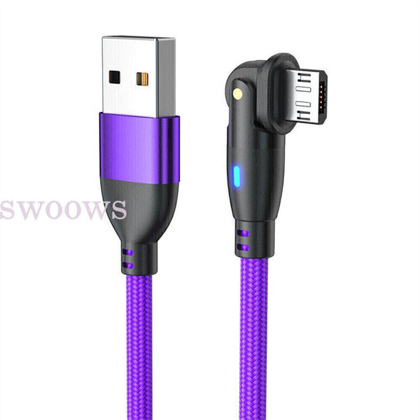 Charging Cable USB A To USB C/Micro USB For Samsung Data Charger Cord 2M 1M 0.5M