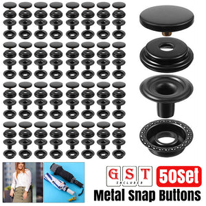 Snap Buttons Stainless Steel Press Studs Snap Fasteners Cap Buttons Craft Tools