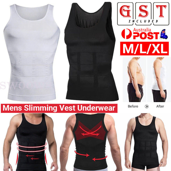 Men Sweat Body Shapers Vest Waist Trainer Slimming Corset Shapewear