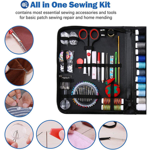 183pcs Portable Sewing Kit Home Travel Emergency Professional Sewing Set AU NEW