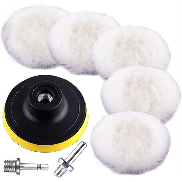 Car-Buffing Pads Polishing Microfiber Buffer  Waxing Foam Polisher-Kit For Drill