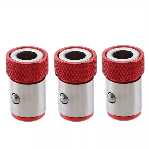 3-6PCS Drill Head Screwdriver Bits Strong Magnetizer Metal Magnetic Ring Red AU