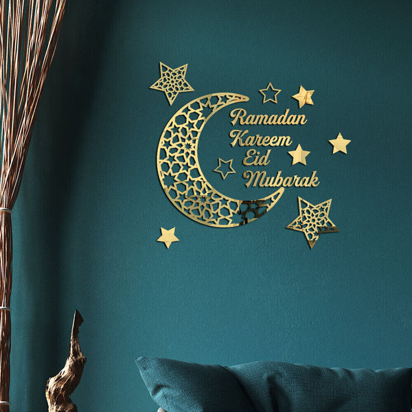 Eid Mubarak Wall Stickers Ramadan Decoration For Home Islamic Muslim Party Deco