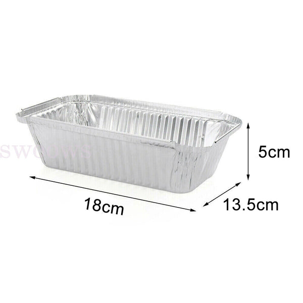 10-50x BBQ Aluminum Foil Grease Drip Pans Recyclable Grill Catch Tray For Weber