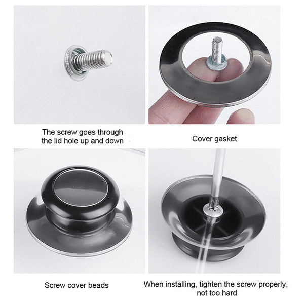 Kitchen-Cookware Pot Saucepan Replacement Pan Lid Hand Grip Knob Handle Set 5PC