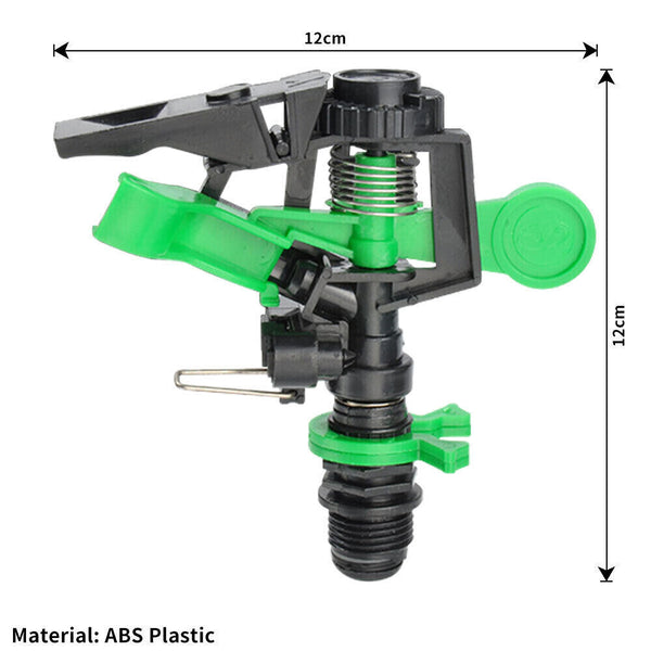 1/5x Head Impact Sprinklers Adjustable Outdoor Installation Irrigation System DM