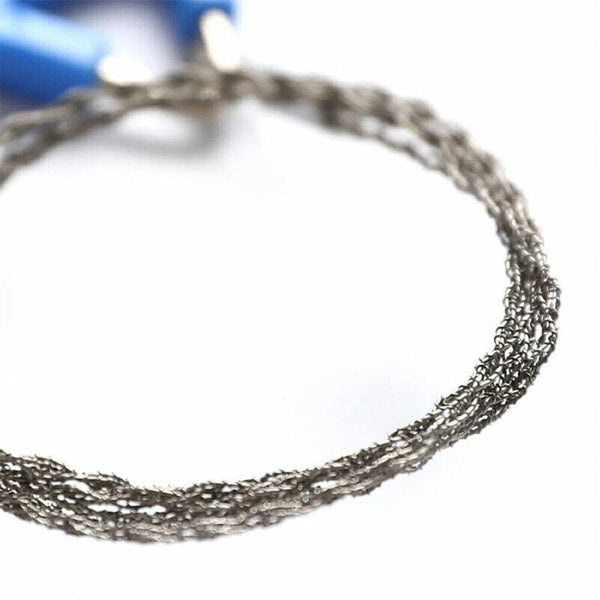 1/2x Outdoor Stainless Steel Chain Wire Saw Emergency Camping Hiking Survival
