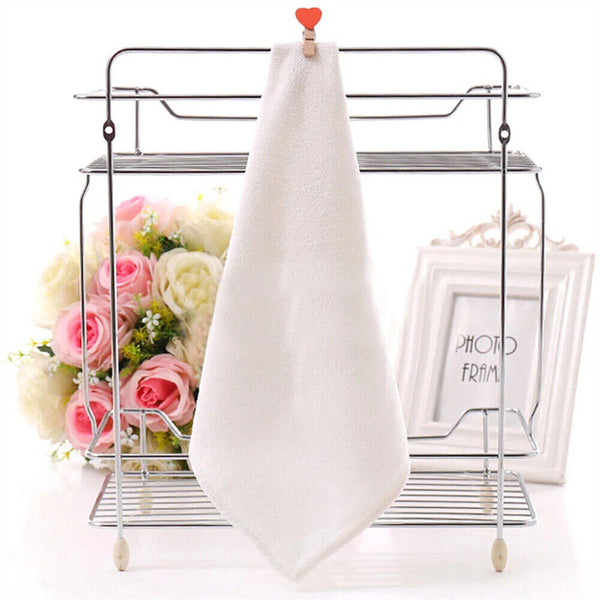 UP100x Face Washer Wipe Plain towels Cotton 28x28cm Budget Save White Portable