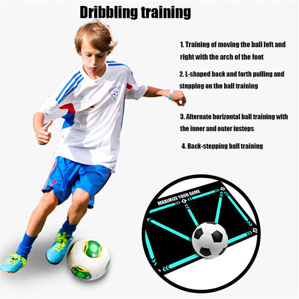 Dribble Training Carpet Football Training Mat Non Slip Kids Adults In/Outdoor