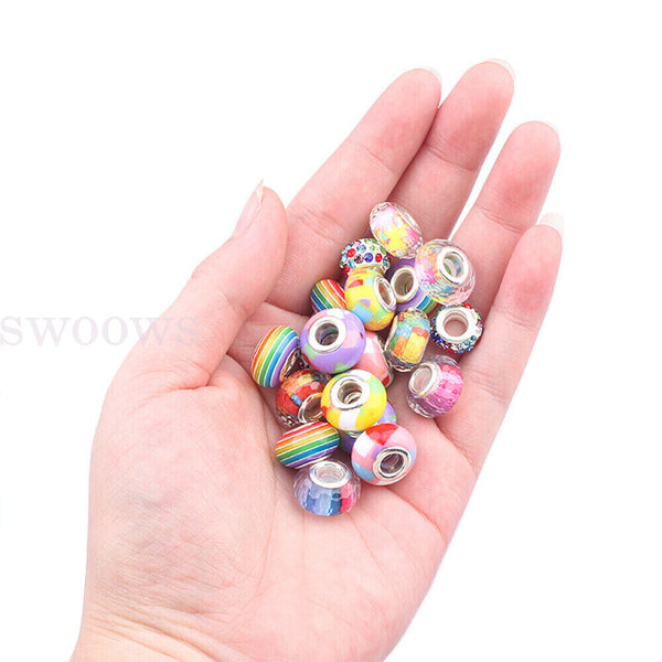 Beads Jewellery Charms Pendant Set DIY Craft Kids Girls Gift Bracelet Making Kit