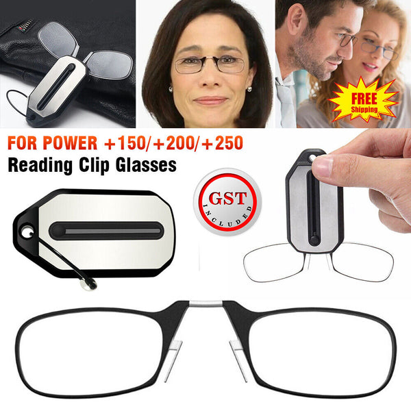 Reading Glasses Flexible Portable Mini Nose Clip Wallet Pocket Phone 1.5 2.0 2.5