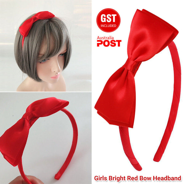 1-3X Girls Bow Hairband Ribbon Headbands Headwear Hair Hoop Kids Hair Book Day