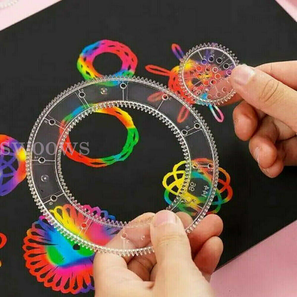 28Pcs Spirograph Geometric Ruler Drafting Tools Stationery Drawing Toys Set