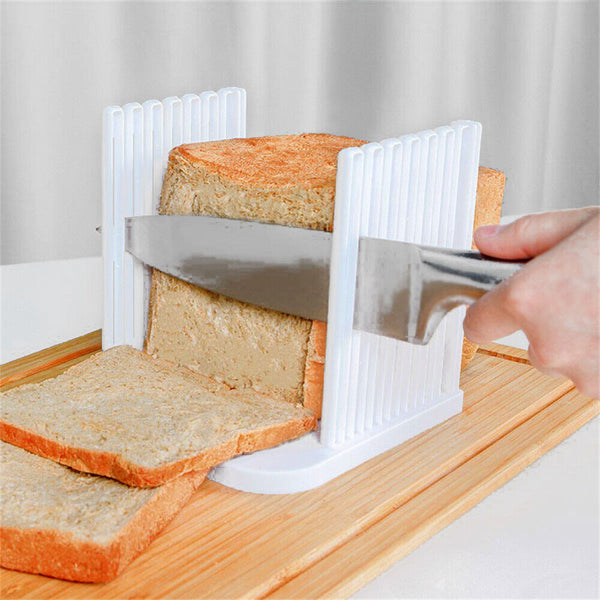 2pc Bread Slicer Cutter Mold Maker Slicing Cutting Guide Loaf Toast Kitchen Tool