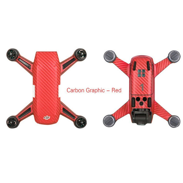 AU Waterproof Carbon Fiber Skin Cover Sticker Parts for Drone DJI Spark Stickers