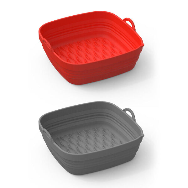 1/2X Reusable Air Fryer Basket Liner Air Fryer Silicone Pot Non-Stick BakingTray