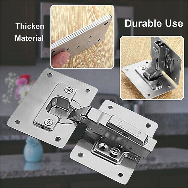 Kitchen Cupboard Door /Hinge Repair Kit Hinge Repair Plate Cabinet Mount-Tool AU