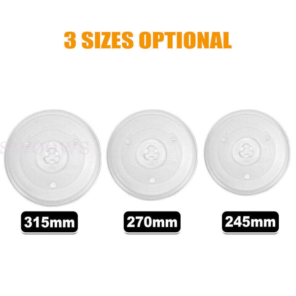 Microwave Oven Platter Turntable Glass Tray Food Glass Plate Dia 245/270/315mm