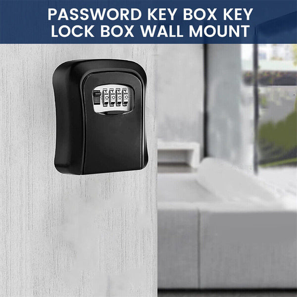 1/2pcs Wall Mounted Combination Lock Key Safe Storage Box Security Home Outdoor