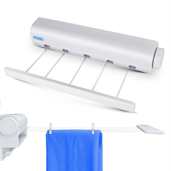 Wall Mounted Clothes Hanger Dryer Clothesline Laundry Washing Line Drying Rack