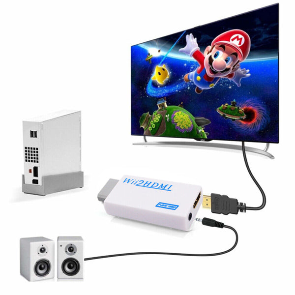 Wii HDMI Adapter 1080p to HDMI Converter 3.5mm Audio HD Video Output Connector