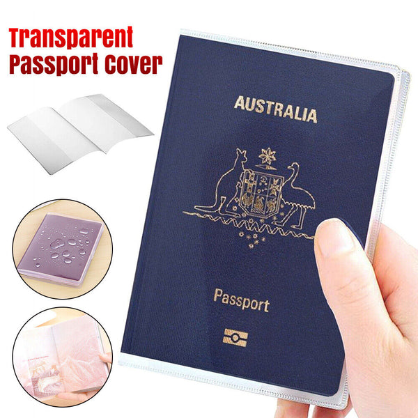 Passport Cover Transparent Clear Protector Travel Holder Organizer Carry Case