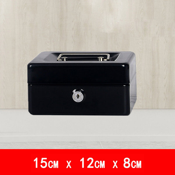 Lockable Cash Box Deposit Petty cash Money Box Safe Key Lock/Code Lock Gift AU