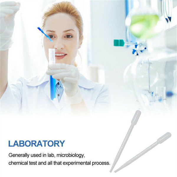 50/100PCS 5/10ML Plastic Clear Eye Oil Dropper Transparent Graduat PipetteS