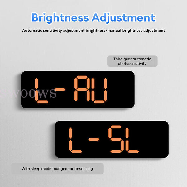 With Calendar Date Temperature LED Large Display USB Clock Digital Wall