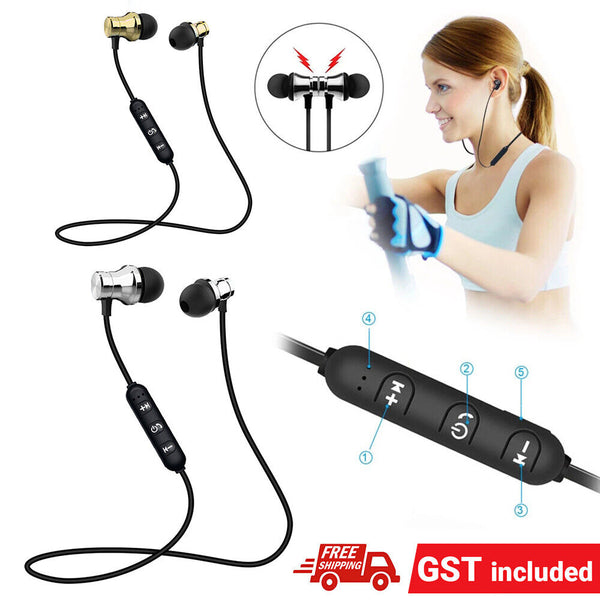 NEW Sweatproof Wireless Bluetooth Earphones Headphones Sport Gym For iPhone iPad