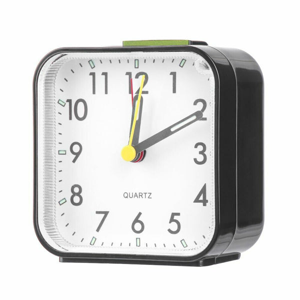 Battery Operated Alarm Clock Quartz No Tick With Night Light Bedside Clocks AU