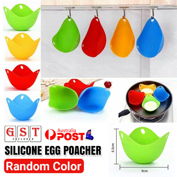 1/4Pcs Silicone Egg Poacher Poaching Pods Pan Poached Cups Moulds For Kitchen