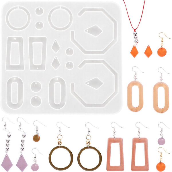 Silicone Pendant Mold Necklace Jewelry Resin Mould Epoxy Casting Craft NEW