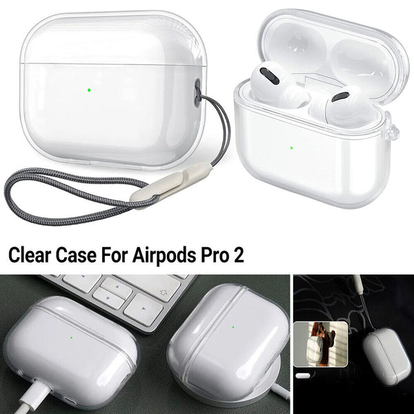 Clear Case Cover Soft Waterproof Holder Strap Lanyard For Airpods Pro 2 2022 3rd