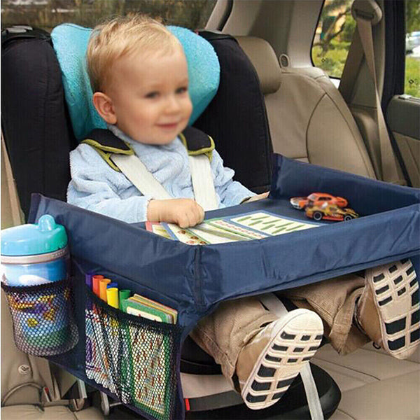 Play Safety Car Seat Table Tray Snack Board Kids Travel Drawing Portable