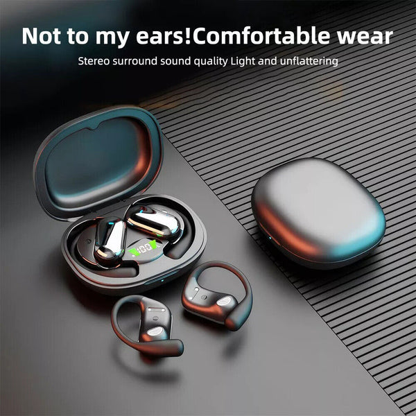 Wireless Bluetooth 5.4 Open Ear Earphones Sports Headphones Gym Earbuds with Mic