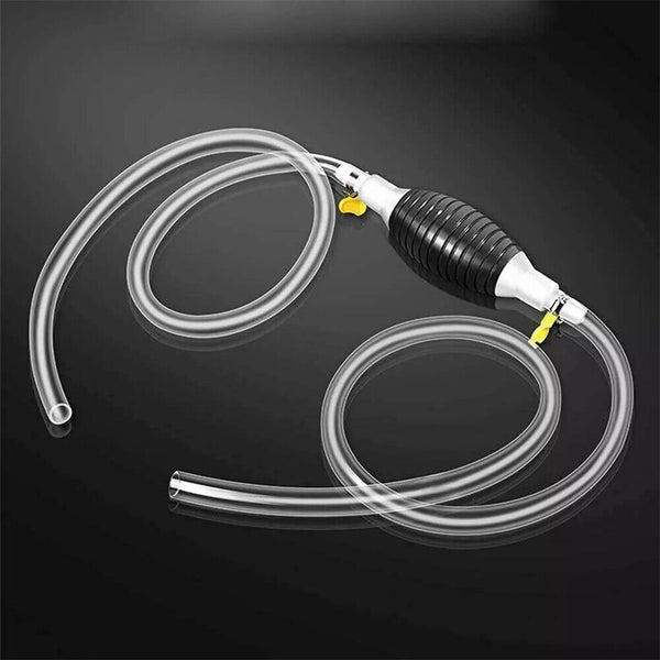 Car Manual Hand Water Oil Liquid Petrol Fuel Transfer Pump Siphon-Pipe Hose tool