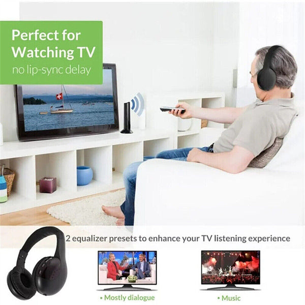 Wireless TV Headphones 5 In 1 Home Headset For TV Watching TV Ear Microphone AU