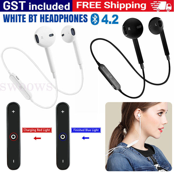 Sweatproof Wireless Bluetooth Earphones Headphones Sport Gym For iPhone iPad