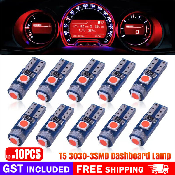 1-10PCS T5 LED 12V Dashboard Light Instrument Panel Bulb Wedge Dash Lamp