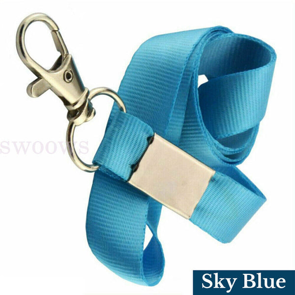 Up 50 Lanyard ID Badge Business Card Key Holder Ring Case Pocket Neck Clip Strap