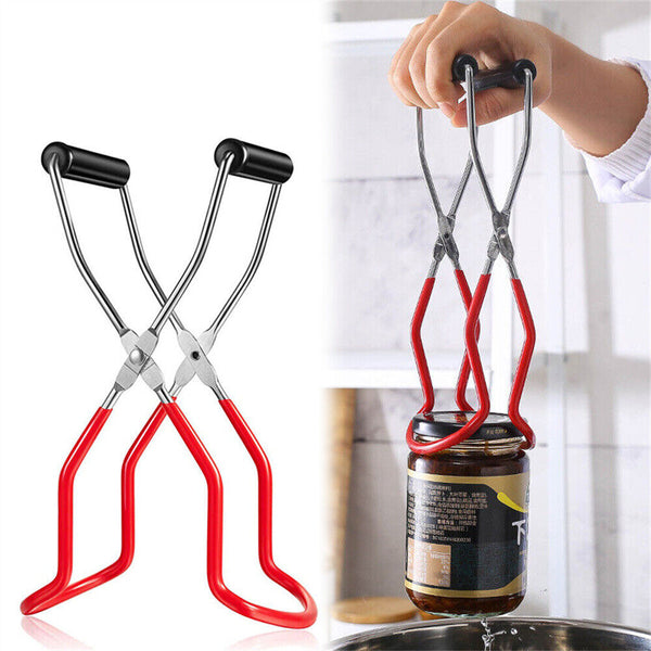 Stainless Steel Canning Jar Lifter Anti-Slip Lifting Tongs Gripper Anti-scalding