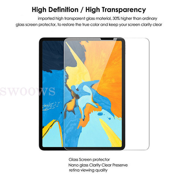 1/2 Full Coverage Tempered Glass Screen Protector For Apple iPad Air 4 Gen 10.9
