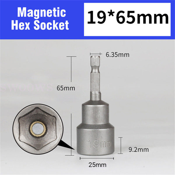 19mm Caravan Leg Winder Magnetic Hexagon Socket Adaptor for Drill Impact Driver