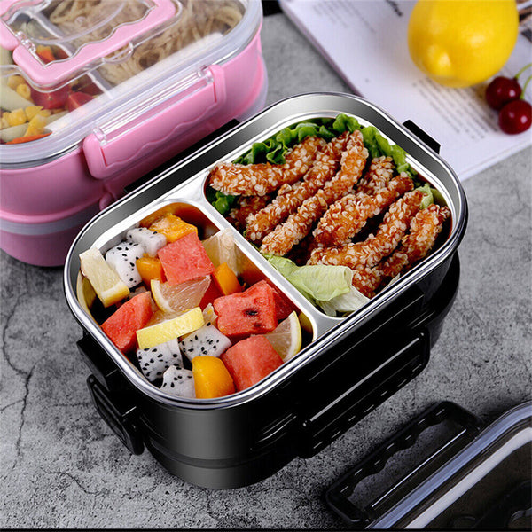 Doule-Layer Stainless Bento Box Leak-Proof Thermal Insulation Portable Lunchbox