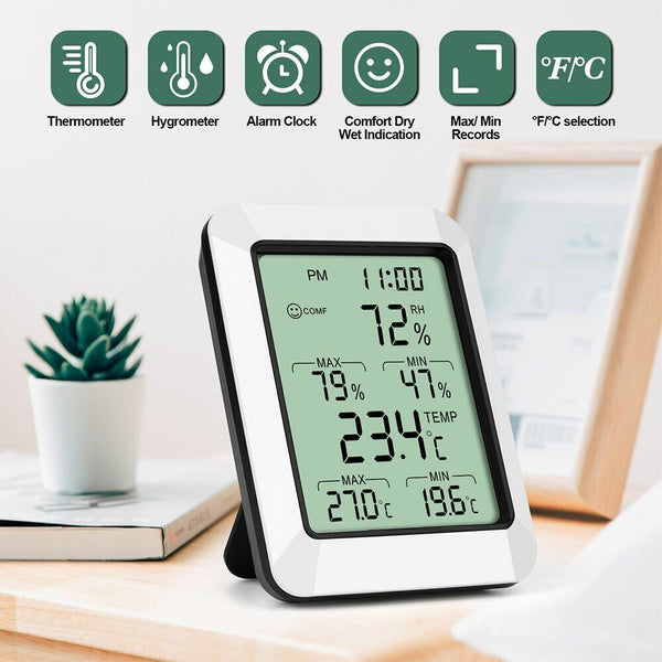 Digital Indoor Outdoor LCD Humidity Meter Hygrometer Thermometer Temperature