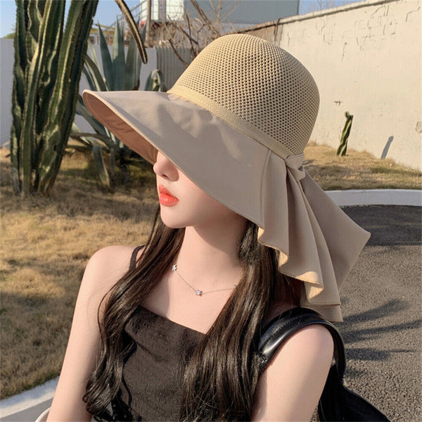 Women Sunscreen Hat Outdoor Sun Hat Wide Brim Fisherman Hat Beach UV Protection