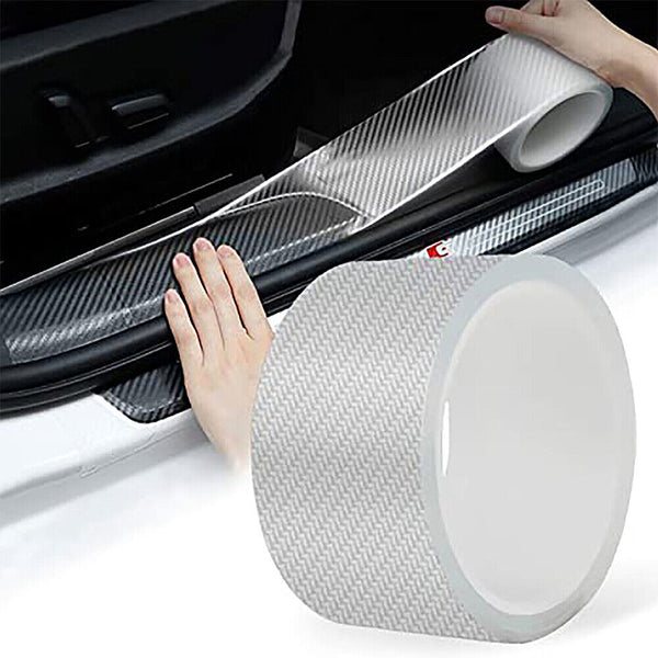 Carbon Fiber Car Door Sill Protector Strip Edge Sticker Bumper Guard Strip DIY